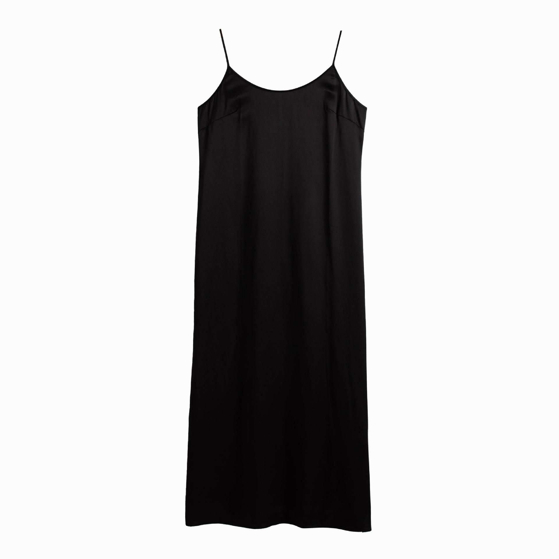 Heavy long silk suspender nightdress women s mulberry silk backless slit sexy loungewear nightdress new M