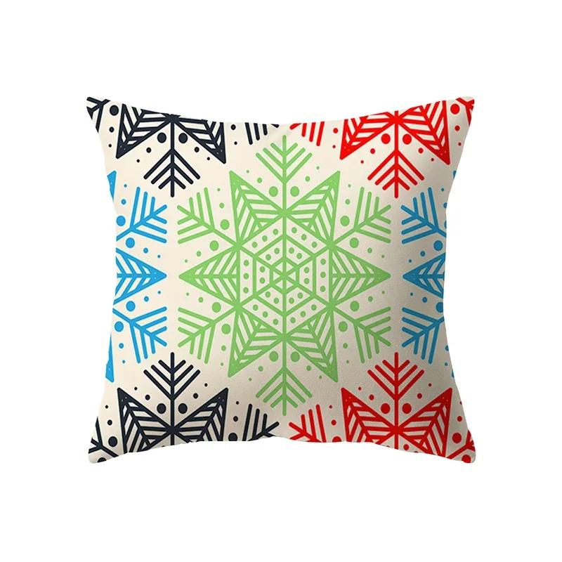 Christmas Decoration  Theme Printing Pattern Cushion Cover Home Living Room Sofa  Pillow