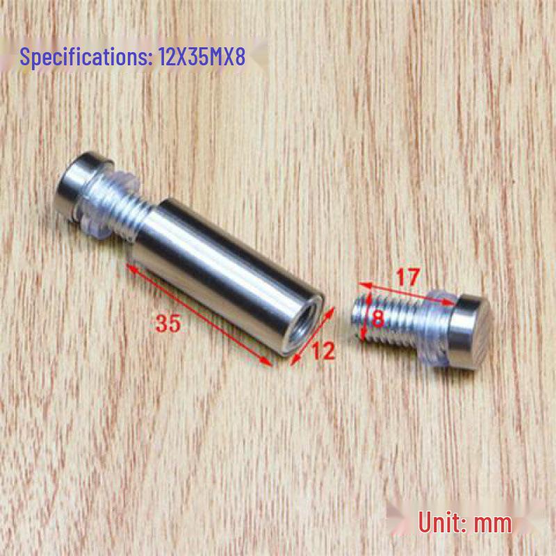 Stainless Steel Double-Head Advertising Glass & Acrylic Support Screws