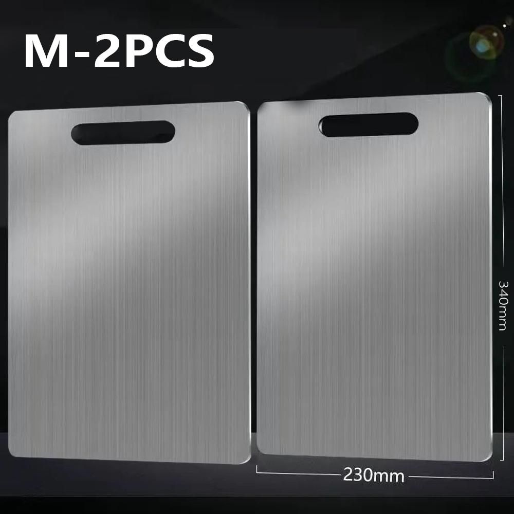 Stainless Steel Cutting Board for Kitchen Cooking Cutting Boards Portable Fruit Meat Chopping Double-Sided Cutting Board