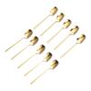 10pcs 5.6 Inches Coffee Spoons Set Gold Stainless Steel Long Espresso Spoons Stirring Spoons for .
