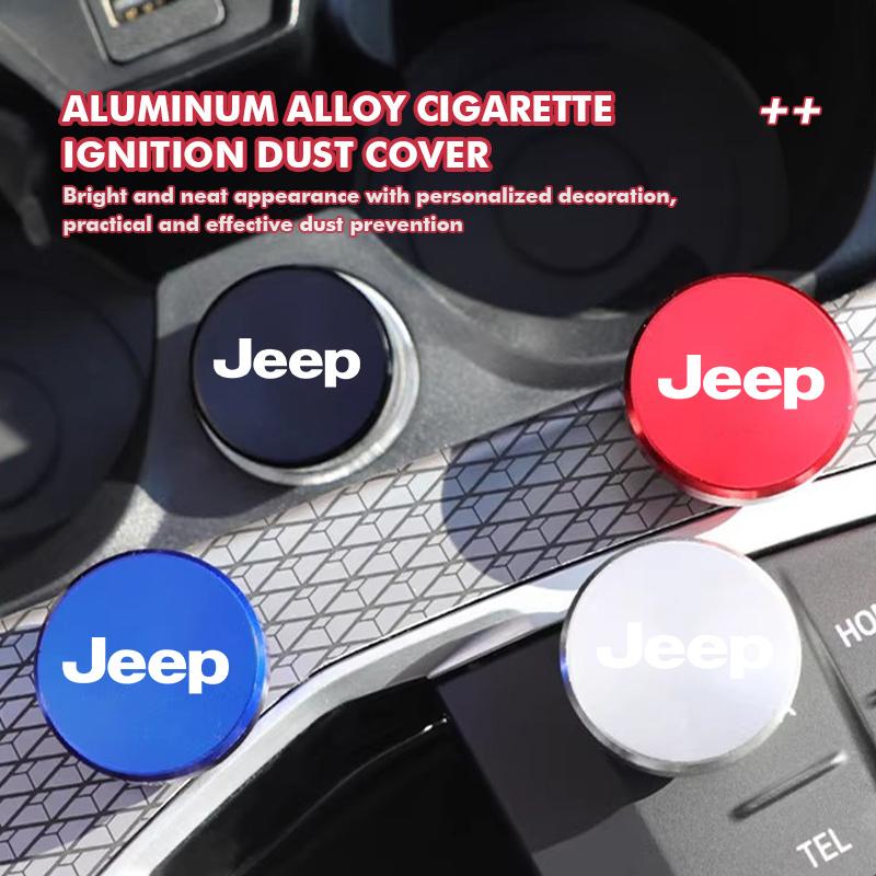 Car Cigarette Lighter Cover Dust Proof Decoration Cap For Jeep Cherokee Wrangler JK Gladiator Compass Renegade Patriot AJZ1