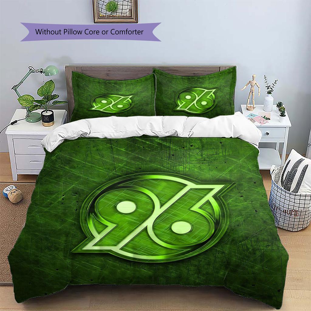 Hannover 96 Pattern Bedding,Quilt Set Quilt Cover Pillowcase Home Birthday Gift(1 * duvet cover + 2 * pillowcase, without core)