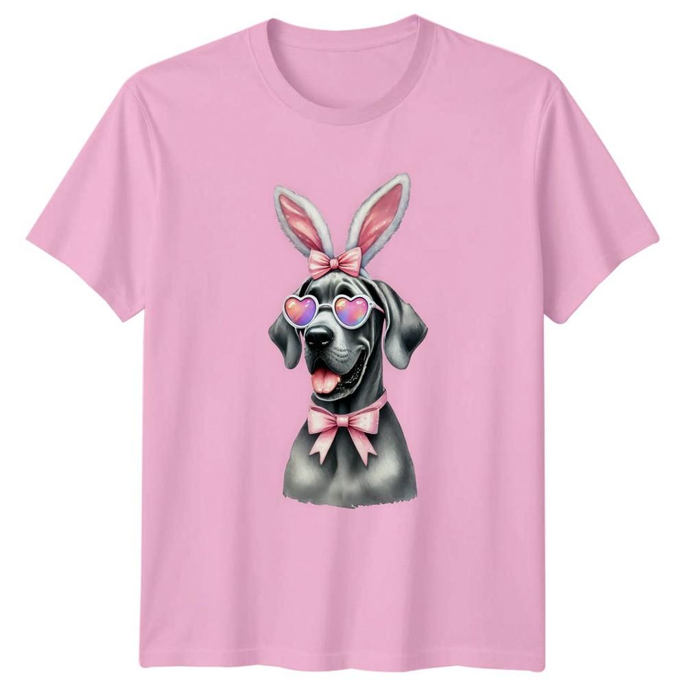 Happy Easter Great Dane Dog With Unisexs TShirt Bunny Ears Dog Pet Easter