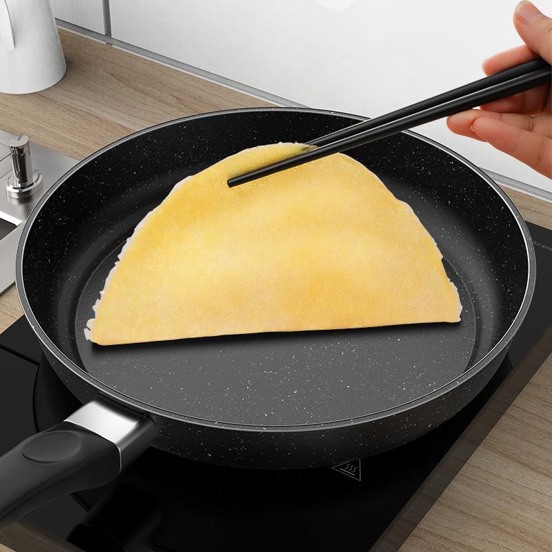 Silver Non-Stick Medical Stone Frying Pan - Universal Stove-Compatible for Pancakes and Steaks