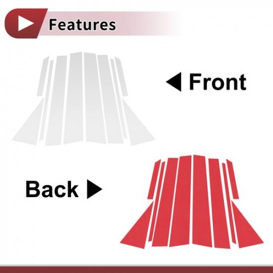 10 Pcs Car Door Pillar Window Trim for Toyota Venza 2009-2015 Silver Tone