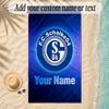 Beach TowelSchalke 04 FC Custom Name Text Personalized Soft Towel for Beach Pool Indoor Home Decor Gift