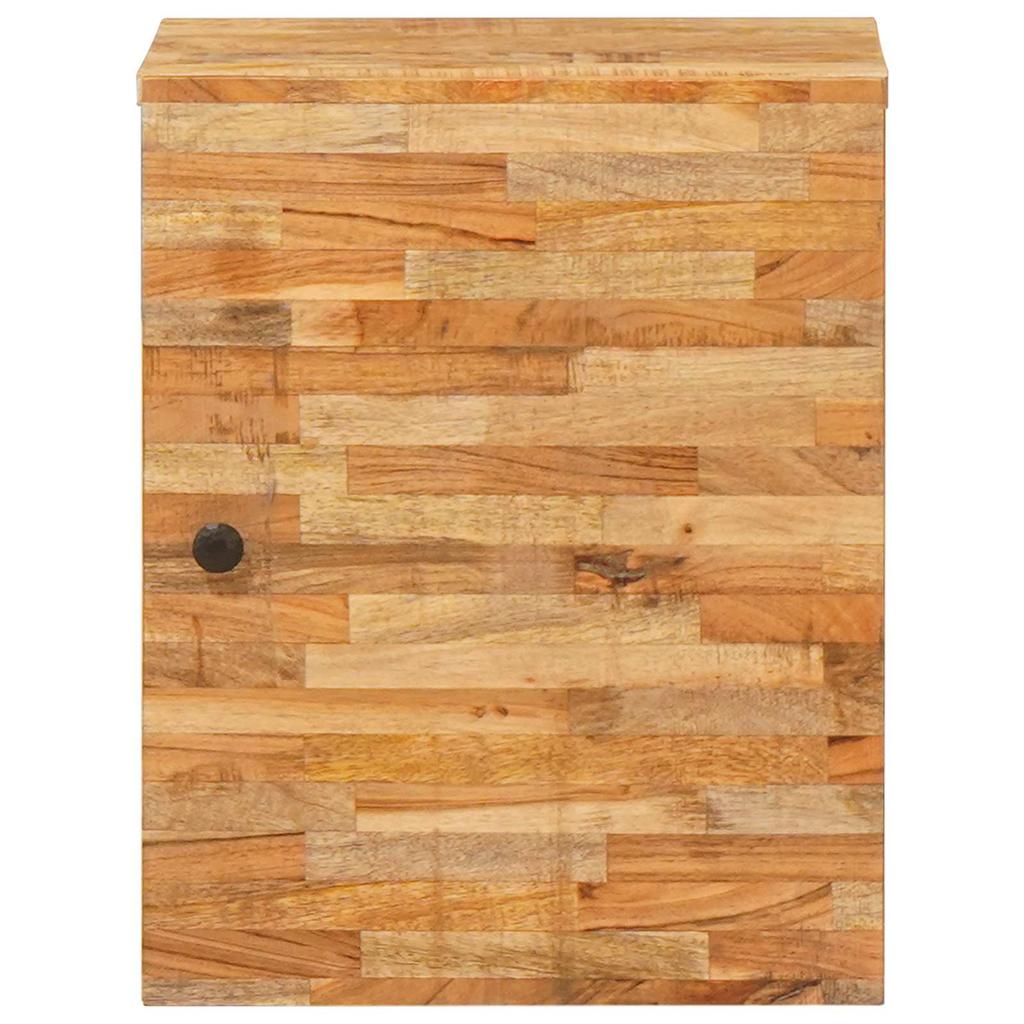 Bathroom Wall Mounted Cabinet In Natural Finish 38 X 33 X 48 Cm Solid Mango Wood