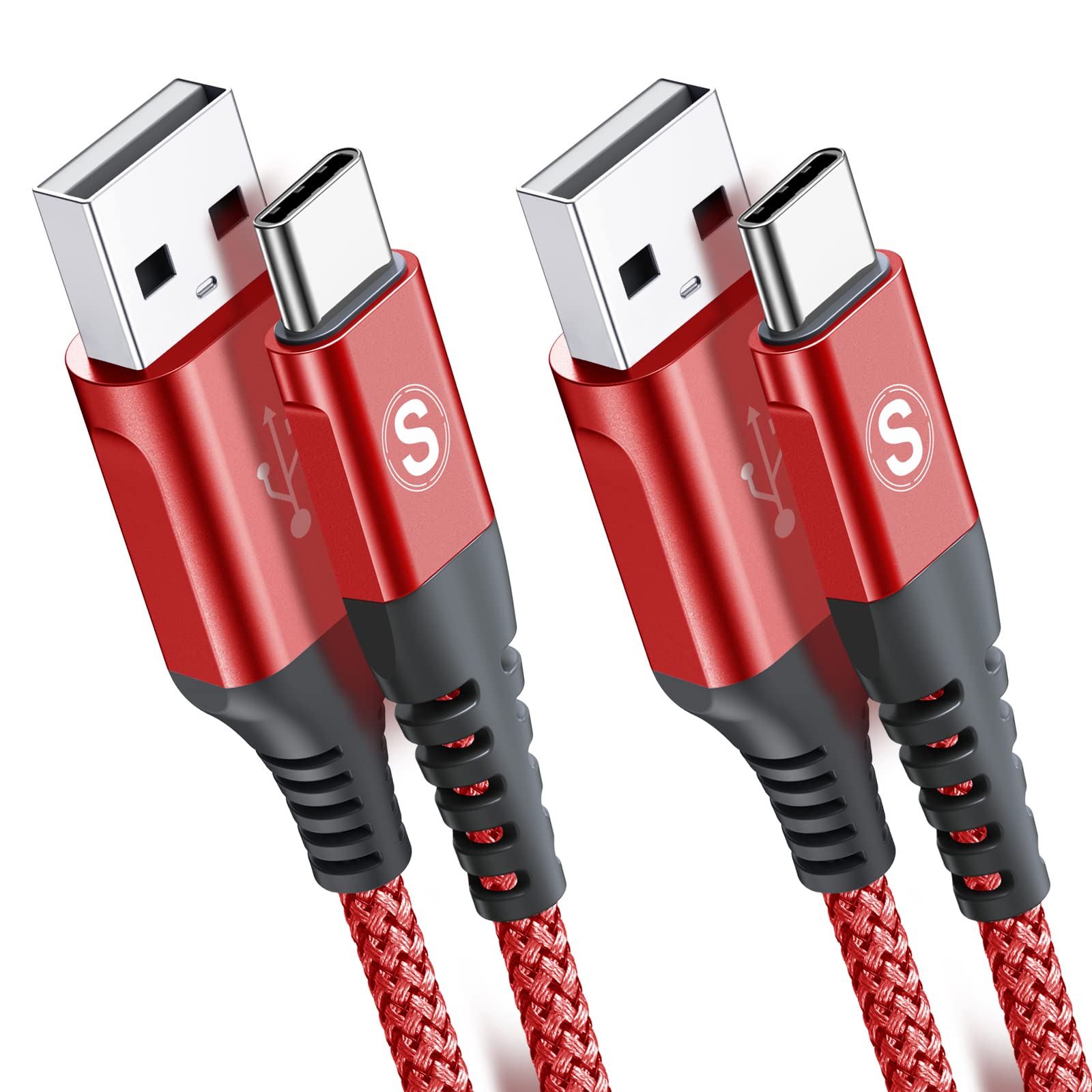 

Кабель USB Type C от Sweguard USB C, совместимый с кабелем быстрой зарядки Type C для iPad 15 Pro и Samsung Galaxy, совместимый с устройствами [1M/Set 2] USB-C и