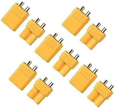 5 Paar XT30 Stecker-Buchse für RC LiPo Akkus Gelb Hochwertiger Kunststoff für Akku JVC Autoradio Stromversorgung