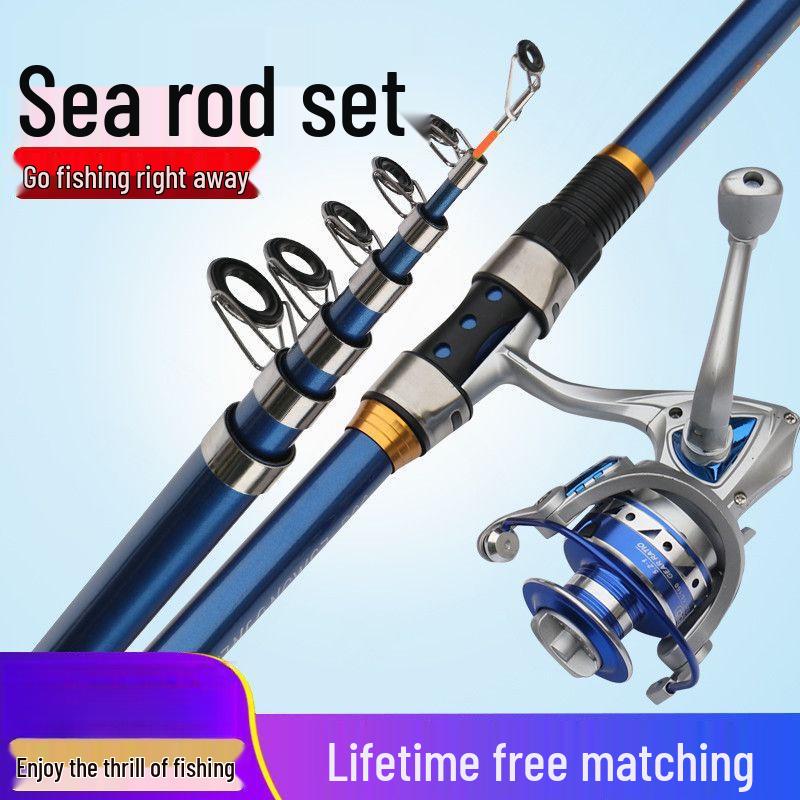 Ultra-Hard Long Casting Sea Rod Set - Complete Fishing Gear