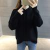 Hooded Sweater Women Loose Pullover Knit Sweater with Pockets for Outer Wear Base Knit Jumper