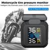 Temperature Alarm Real Time Motorcycle TPMS Tire Pressure Monitoring System Moto Tyre Alarm Systems MT20 Solar Power With 2 External Sensors