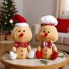2025 Christmas Light Up Gingerbread Man DIY Christmas Gingerbread Man Figurines Home Decorations Statue for Festive Scenes