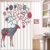 Polyester Deer Shower Curtain Print Bathroom Decoration Simple And Practical