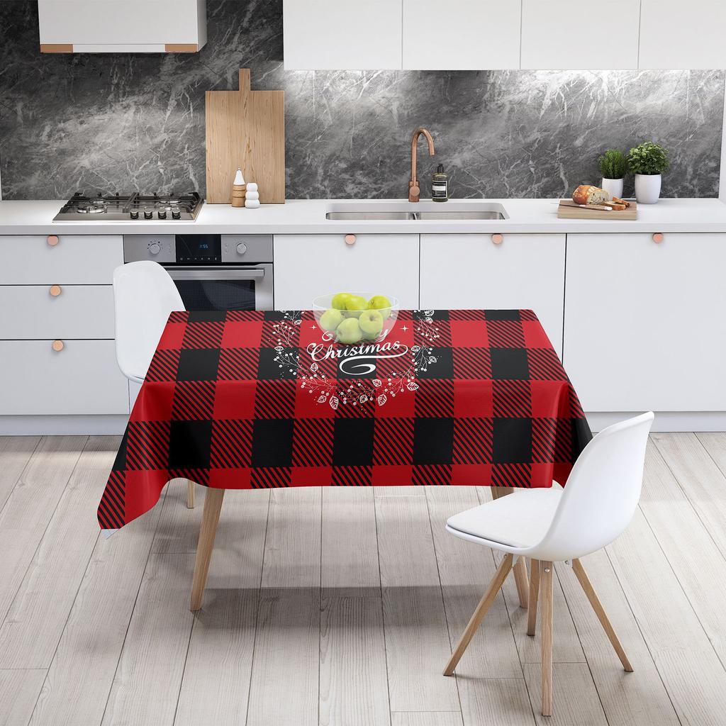 Christmas Tablecloth Festive Table Cloth Decoration Christmas Coffee Table Table Table Dustproof Beautiful Tablecloth