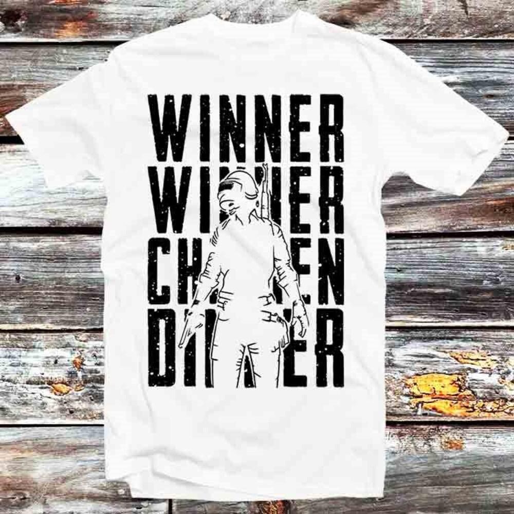 

Футболка 230GSM 100% хлопок Winner Winner Chicken Dinner Online Gamer Футболка Винтажная ретро крутой подарок Мужская женская унисекс мультяшная аниме-футболка B636 XS белый