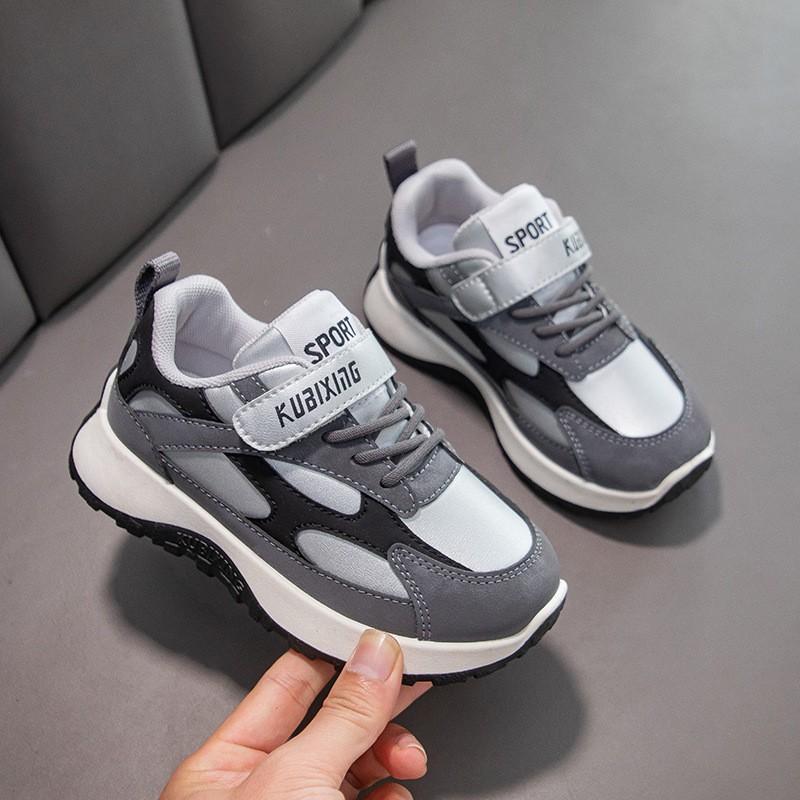 Kids Chunky Sneakers Boys Girls Lightweight Casual Shoes With Velcro Strap