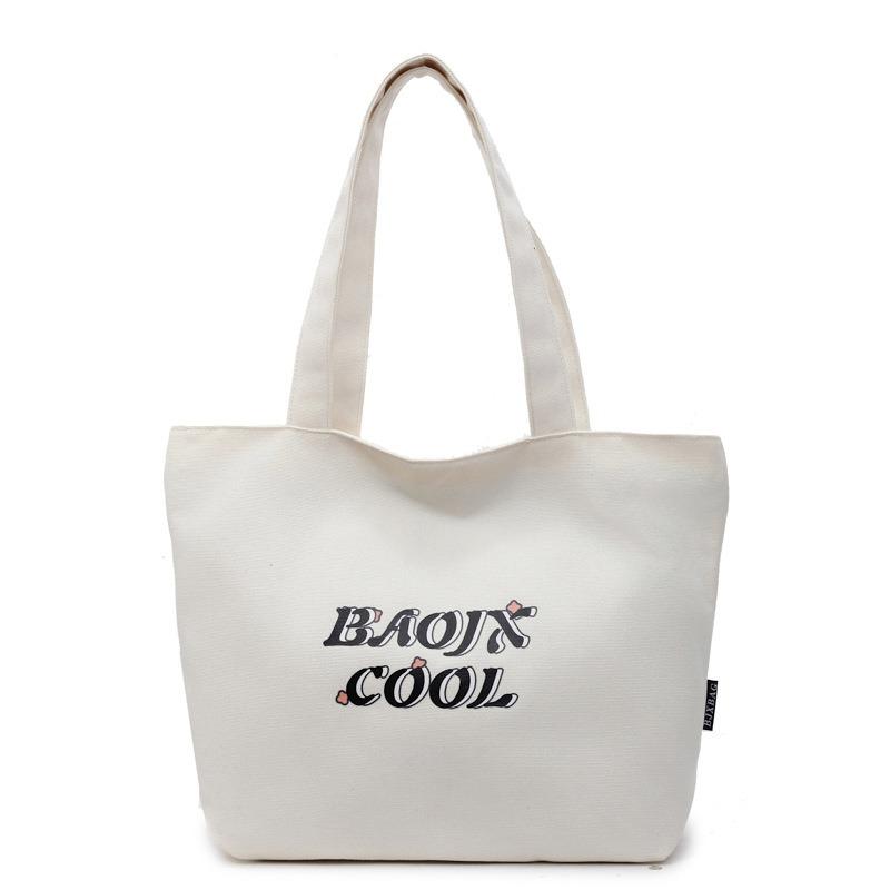 Embroidered canvas bag large-capacity bag women's summer new high-end commuter shoulder bag tote bag