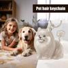 Hair Grooming Dog Hair Storage Box Dog Shape Puppy Pendants Pet Hair Keychain  Jewelry Gift