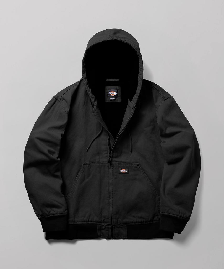 Dickies Canvas Hooded Bomber Jacket Black