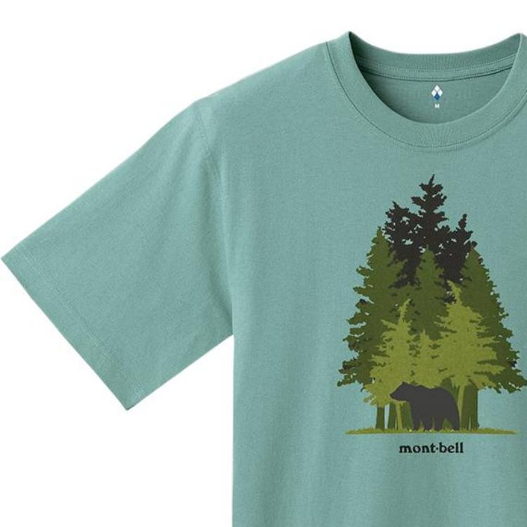 MONTBELL Short Sleeve Monogram Print Crew Neck T-Shirt Unisex