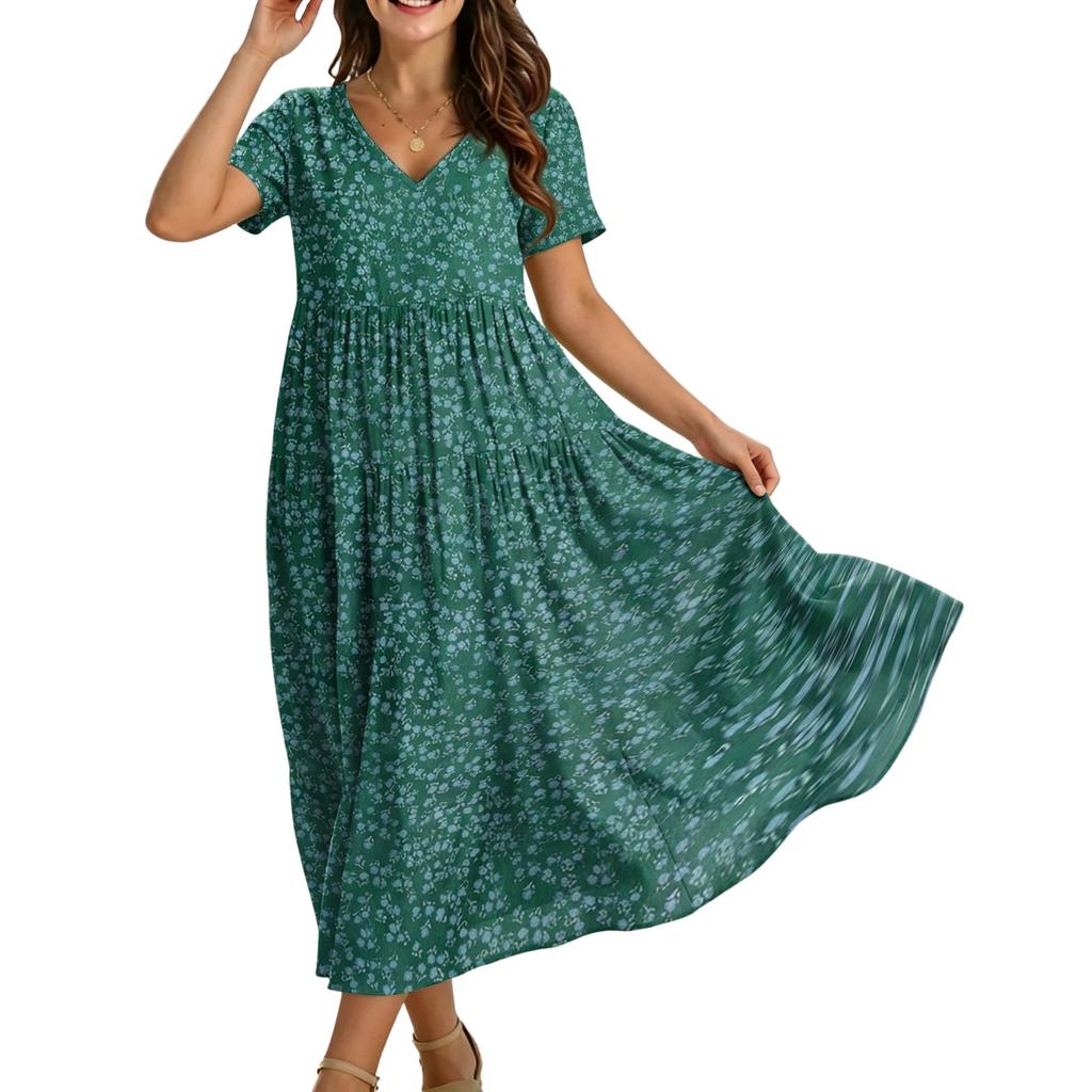 Abito Lungo Boho Abito Lungo da Donna Abito Lungo con Maniche Abiti Lunghi per Donna Abito Lungo Estivo Primavera M