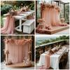 Wedding Arch Draping Fabric Sheer Drapes for Backdrop Curtains Sheer Birthday Party Wedding Ceremony Reception Arch Drapes