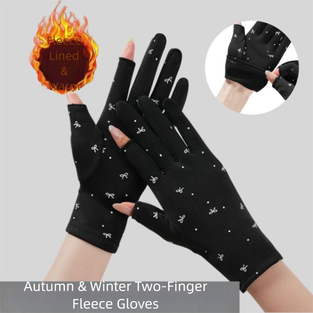 Warme Damen Winterhandschuhe Futter Fleece Fahrhandschuhe Mode Samt Fäustlinge Outdoor