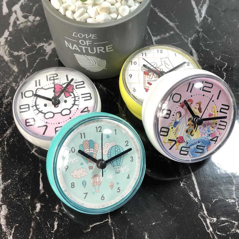 Mini Anti-Fog Suction Cup Wall Clock - Waterproof Quartz Clock for Bathroom and Kitchen, 7cm