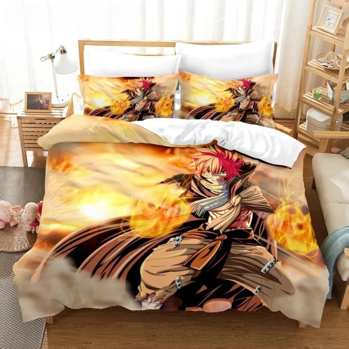 

Customisable name 3D Print Anime Fairy Tail Beding Set,Carton Fairy Tail Soft Duvet Cover Single Double King-Sized Dimensionsd Dimensions Children 120*200cm Single