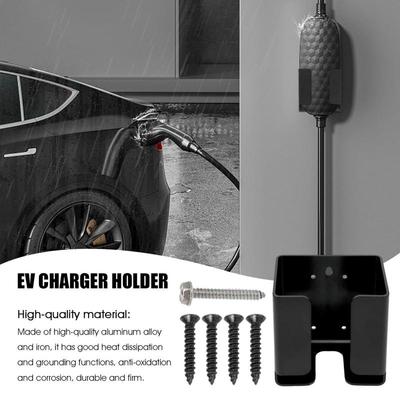Ev Charger Holder Upgraded EV Charger Cable Holder Metal Charging Box Holder Double Layer Luggage Grocery Holder Universal Car