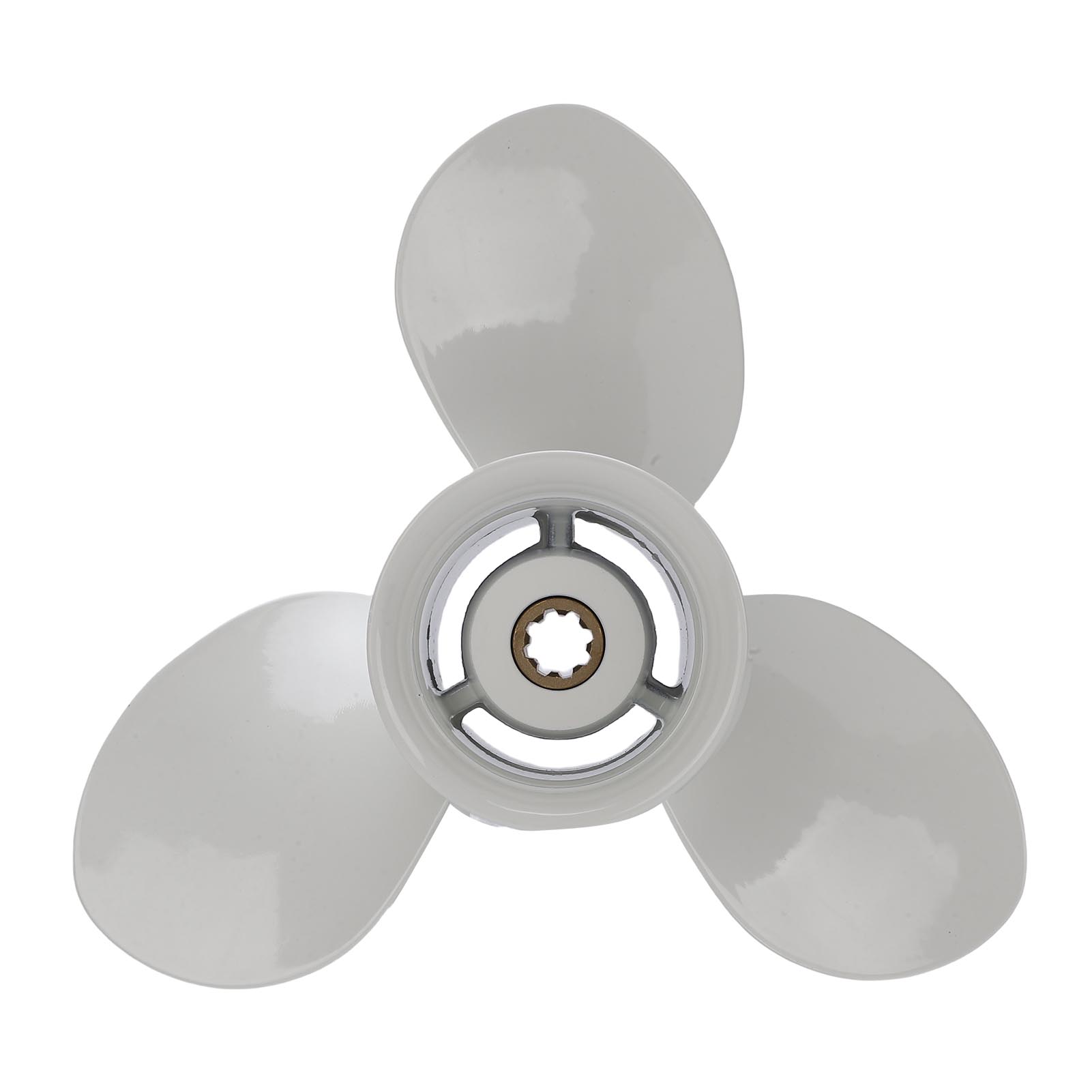 9 1/4x8-J1 Outboard Propeller 683 45947 00 EL 3 Blades Boat Engine Aluminum Alloy Propeller for 9.9HP-15HP Outboard Engine серебряный