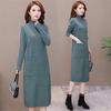 Long Sweater Dress Woman Turtleneck Super Chic Long-sleeve Warm Knit Dress Ladies Clothing