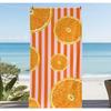 Sommer Orange Charme Gestreifter Hintergrund Orangenscheibe Strandtuch Ein Strand Kombiniert Mode Strandtuch Sommer Strandtuch