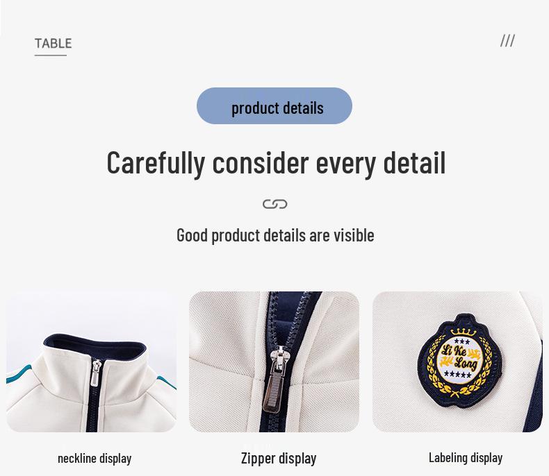 Children's Spring/Autumn Uniform Set: Primary School 3-Piece, Sports Class, Kindergarten 4-Piece