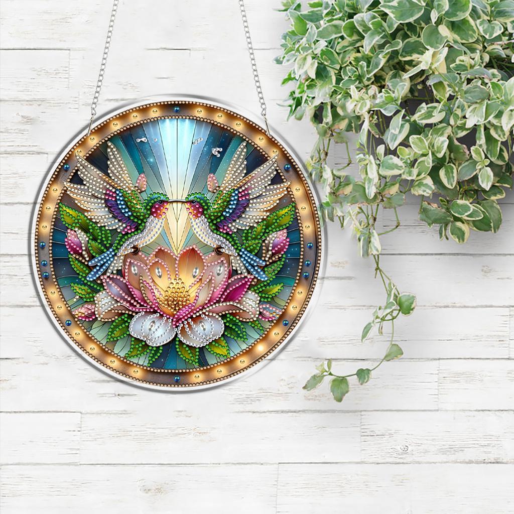 Landscape 2D Flat DIY Crystal Painting Crafts Kit Acrylic Diamond Painting Charms Kits for Living Room Home Office Decoration