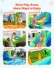 Inflatable Bounce House, 11.3 x 12.3 x 7.0 ft Inflatable Bounce House Water Slide, Bouncer Castle with Castle Bounces, Basketball Hoop, Splash Pool &