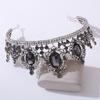 Tiare Femei Regina Regală Lux Baroc Cristal Violet Antic Bijuterii de Păr Coroane pentru Mireasă Nuntă Petrecere Concurs Diademă