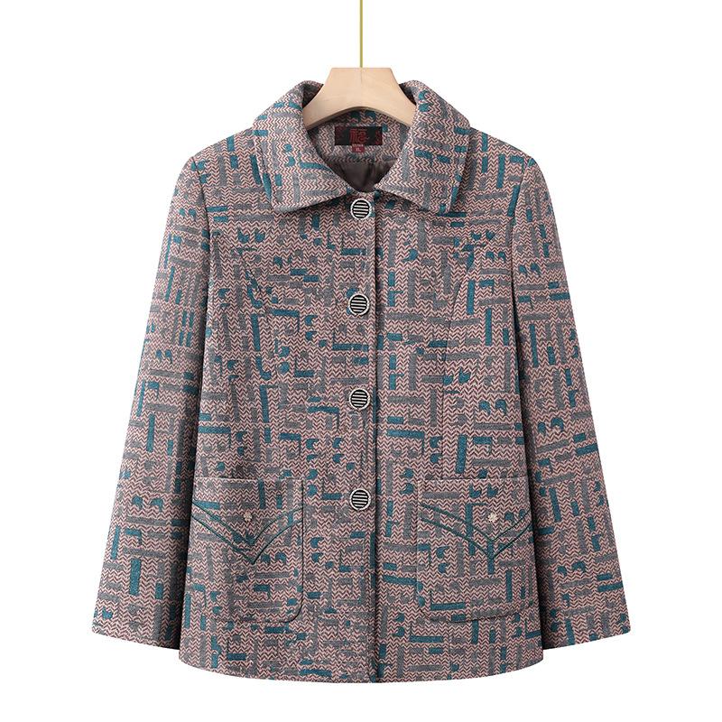 

Весеннее пальто женское год 0 одежда жена лацкан топ 5XL (145-77.5 kg recommended) синий