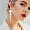 Mode Dames Grote Ronde Nep Parel Hangende Lange Drop Stud Oorbellen Sieraden Cadeau