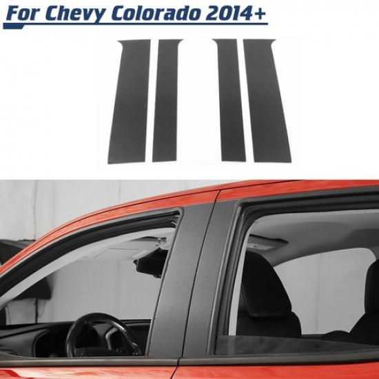 Kohlefaser Fenster Säulen Pfosten Verkleidung Aufkleber für Colorado/Canyon 15+ Zubehör