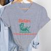 Golden Retriever Vintage Shirt Relax Nothing Is Under Control Golden Mom Tshirts Vneck Women Clothing Fashion Casual Tops