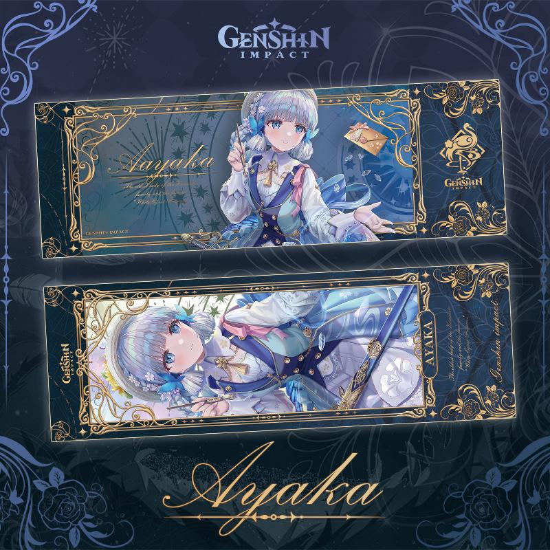 

Genshin Impact Fatui Series Tartaglia Arlecchino II Dottore двусторонний лазерный билет с штампованным аниме-закладкой, украшения 1