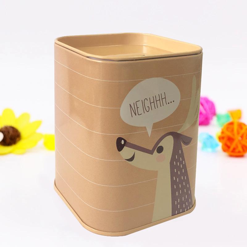 Cartoon Tin Pen Holder & Piggy Bank for Kids