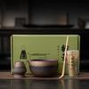 Gilt Iron Glaze Matcha Four-piece Set, Retro Ceramic Baibenli Tea Bowl, Song Dynasty Tea Baiplay Tea Dispenser