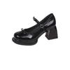 French Mary Jane Shoes Women's 2025 Summer New Super High Heel Retro Jk Small Leather Shoes Patent Leather Thick Heel Versatile Single Shoes