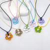 Drawing Rope Flower Necklace Female Hip-hop Cold Wind Long Sweater Neck Chain