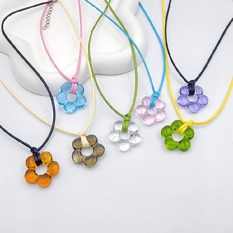 Drawing Rope Flower Necklace Female Hip-hop Cold Wind Long Sweater Neck Chain
