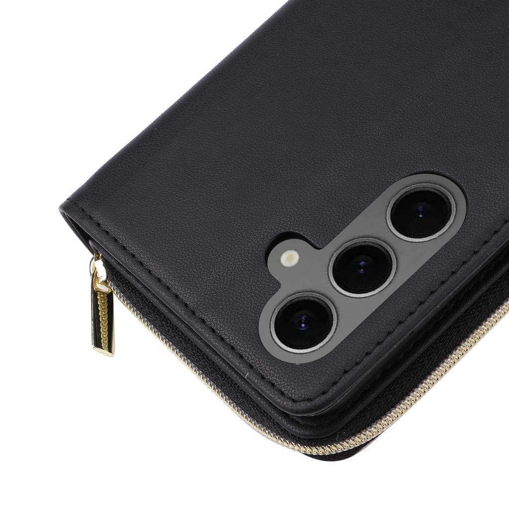 R20 Für Samsung Galaxy S24+ Hülle Reißverschluss-Geldbörse PU-Leder Ständer Handyhülle